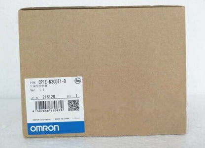 New Omron CP1E-N30DT1-D PLC CPU in box. Industrial automation part with product label.