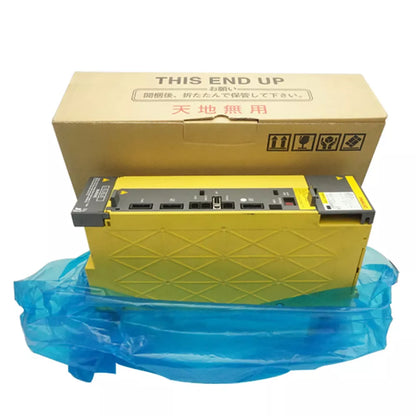 FANUC A06B-6222-H026#H610 Servo Driver, new, in box with "THIS END UP" label, industrial automation.