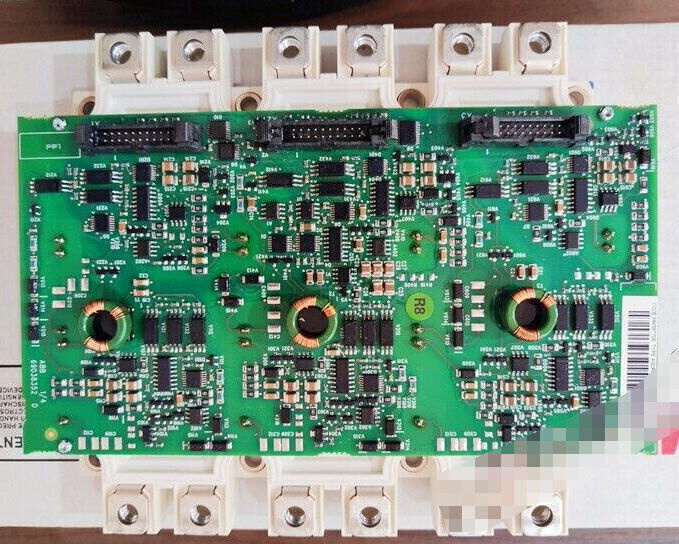 ABB FS450R12KE3/AGDR-61C IGBT Module, green circuit board with components, industrial automation PLC part.