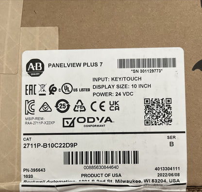 New Factory Sealed Allen Bradley AB 2711P-B10C22D9P PanelView Plus IN BOX