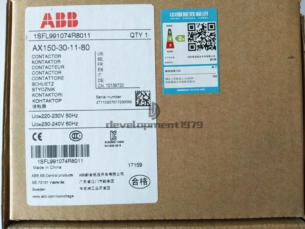 1PC ABB Contactor AX150-30-11-80 220-230V NEW