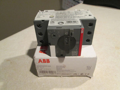 ABB MS116-1.0 Manual Motor Starter product, NEW in box, gray and red color, industrial automation part.