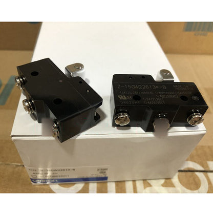 Omron Z-15GW22613-B Limit Switch, black industrial automation component with specifications.