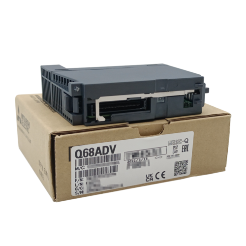 Mitsubishi Q68ADV PLC module new in box. Industrial automation PLC module.