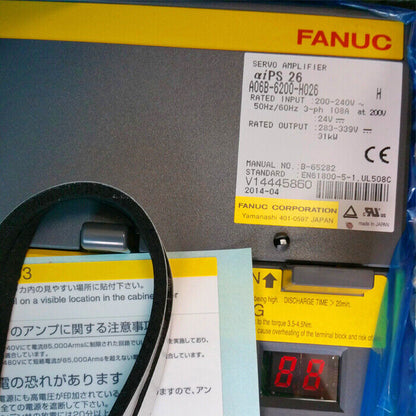FANUC A06B-6200-H026 Servo Amplifier, industrial automation part, new in box, with specifications.