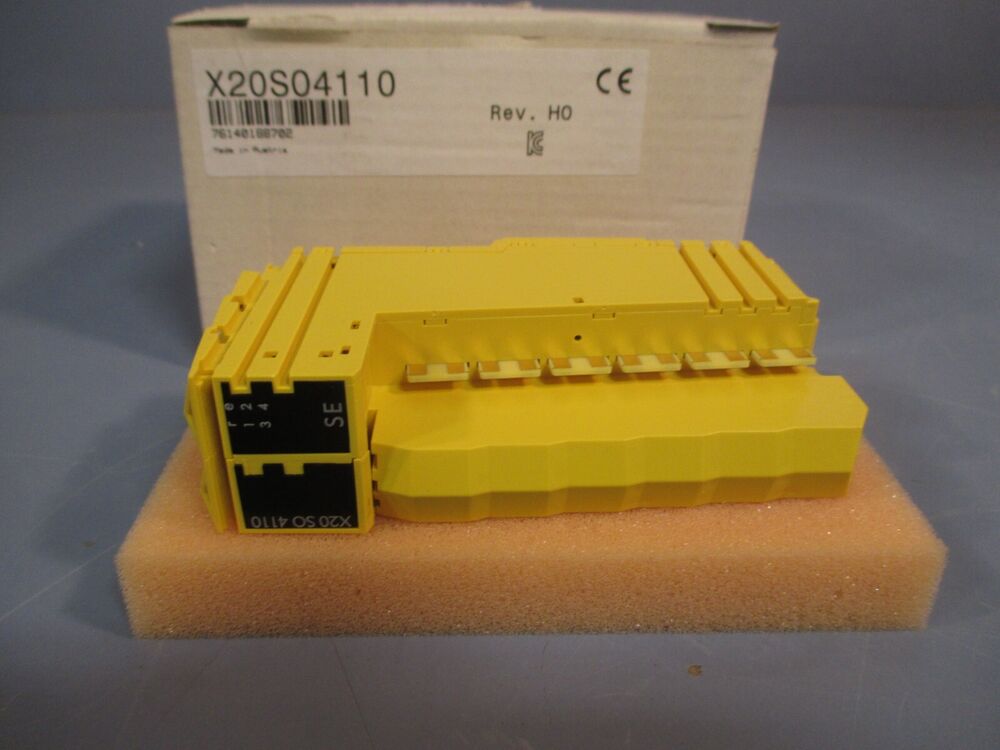 B&R X20S04110 Industrial Automation Digital Output Module, yellow, Rev. H0, with box