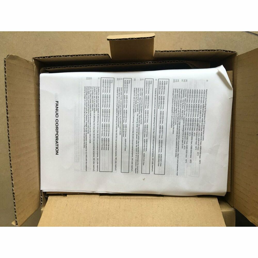 FANUC A06B-6132-H002 servo amplifier documentation in box. New industrial automation part, Fast shipping.