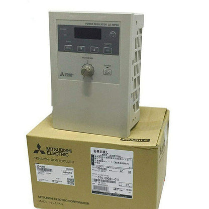 Mitsubishi LD-40PSU Tension Controller on box, Made in Japan, power regulator display, industrial automation parts.