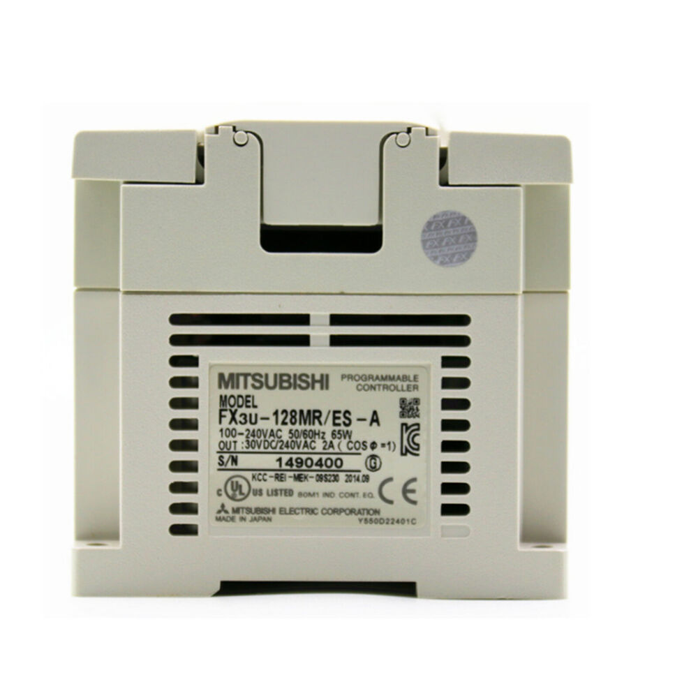 Mitsubishi FX3U-128MR/ES-A Programmable Controller PLC. Industrial automation equipment. New in Box.