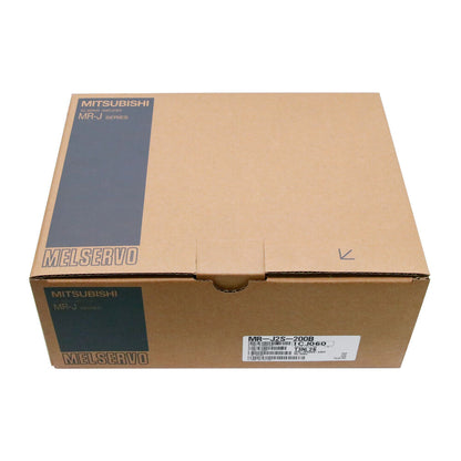 Mitsubishi MR-J2S-200B AC Servo Drive Amplifier in box, new condition, side view.