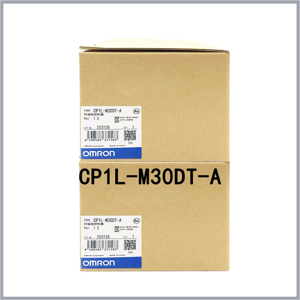 Omron CP1L-M30DT-A Programmable Controller, new in box, featuring product information and branding.