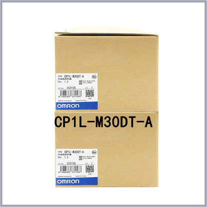 Omron CP1L-M30DT-A Programmable Controller, new in box, featuring product information and branding.