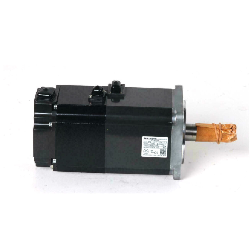 Mitsubishi HF-KP73B AC Servo Motor, industrial automation part, black housing, Made in Japan