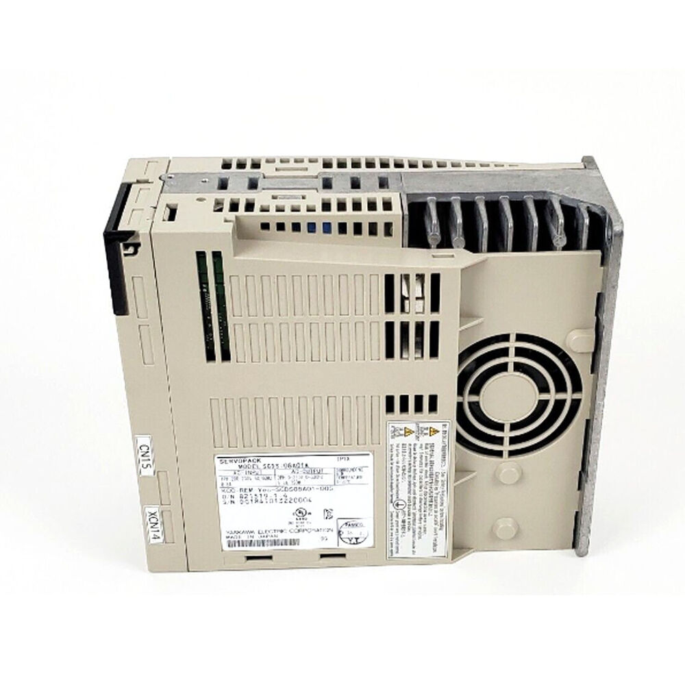 Yaskawa SGDS-08A01A SERVOPACK Servo Drive, beige industrial automation part with fan, model SGDS-08A01A