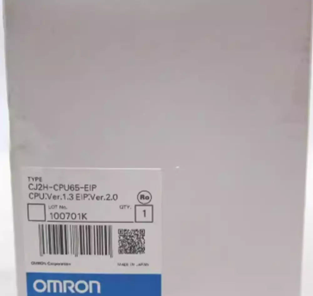 Omron CJ2H-CPU65-EIP PLC Module, New In Box, Part Number 100701K, Expedited Shipping Available