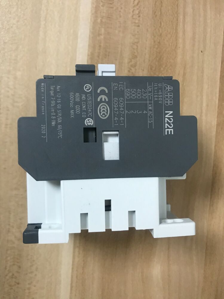 ABB N22E contactor relay, 24V PLC automation part, new in box. Made in France.