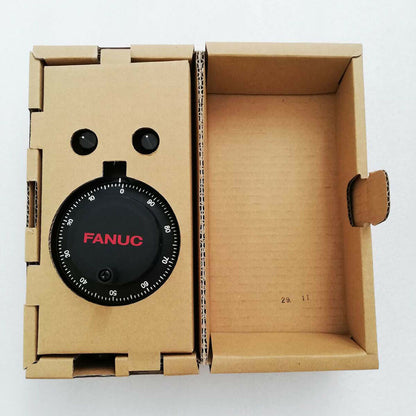 FANUC A860-0203-T014 manual pulse generator in cardboard box, black control panel, industrial automation part, new FANUC