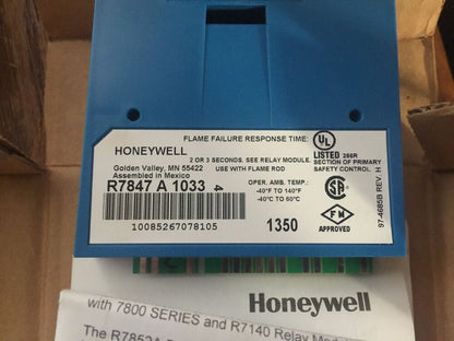 New Honeywell R7847 A 1033 Rectification Flame Amplifier R7847A1033