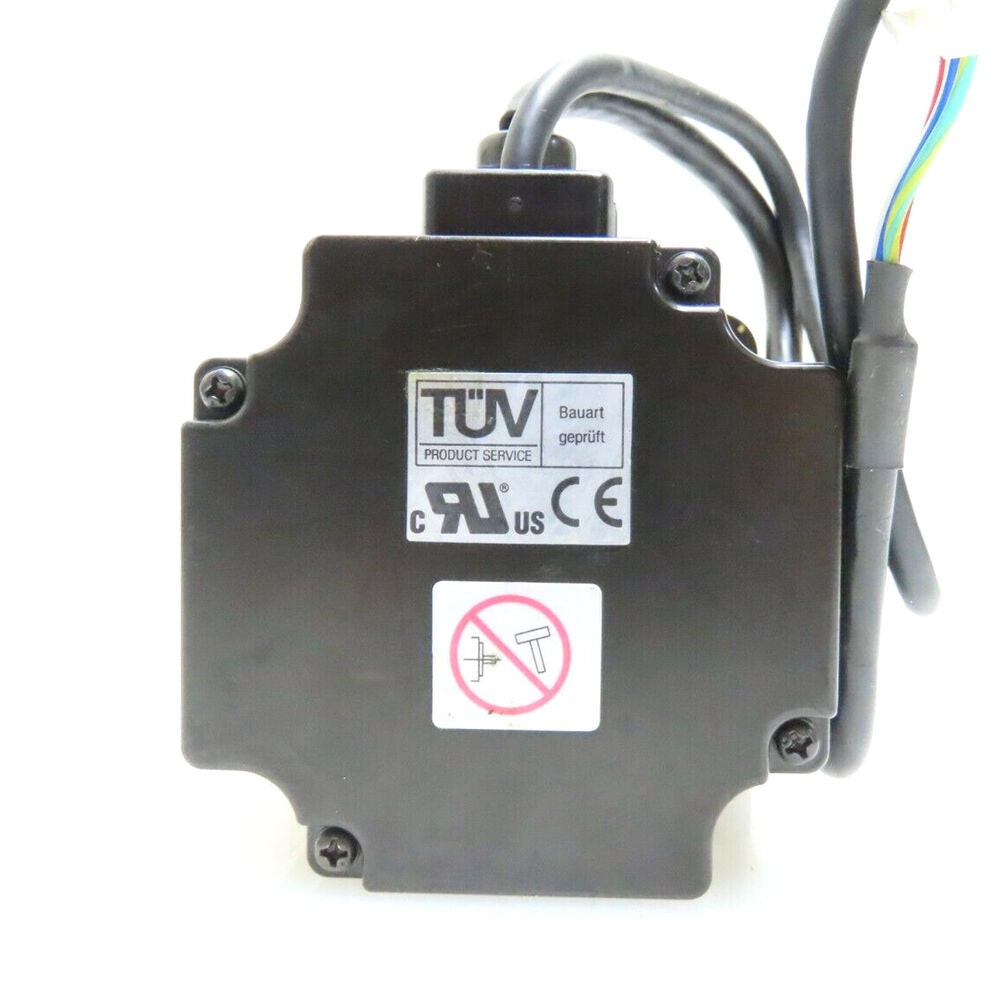 YASKAWA SGMPH-04AAA41 AC Servo Motor, black housing, industrial automation part with certification labels, front view