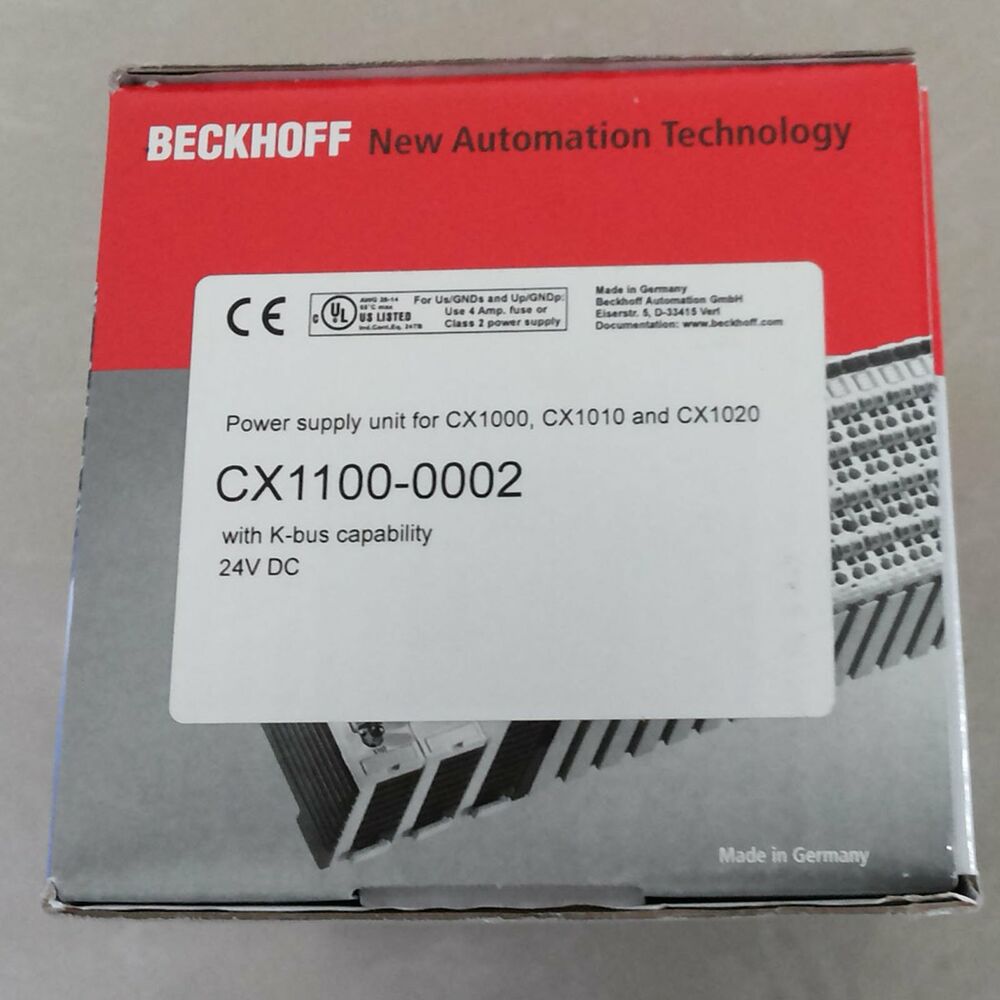 Beckhoff CX1100-0002 PLC Module, 24V DC, Power supply unit, Automation Technology