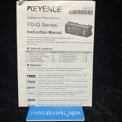 KEYENCE FD-Q20C Flow Sensor Body 15A/20A type New