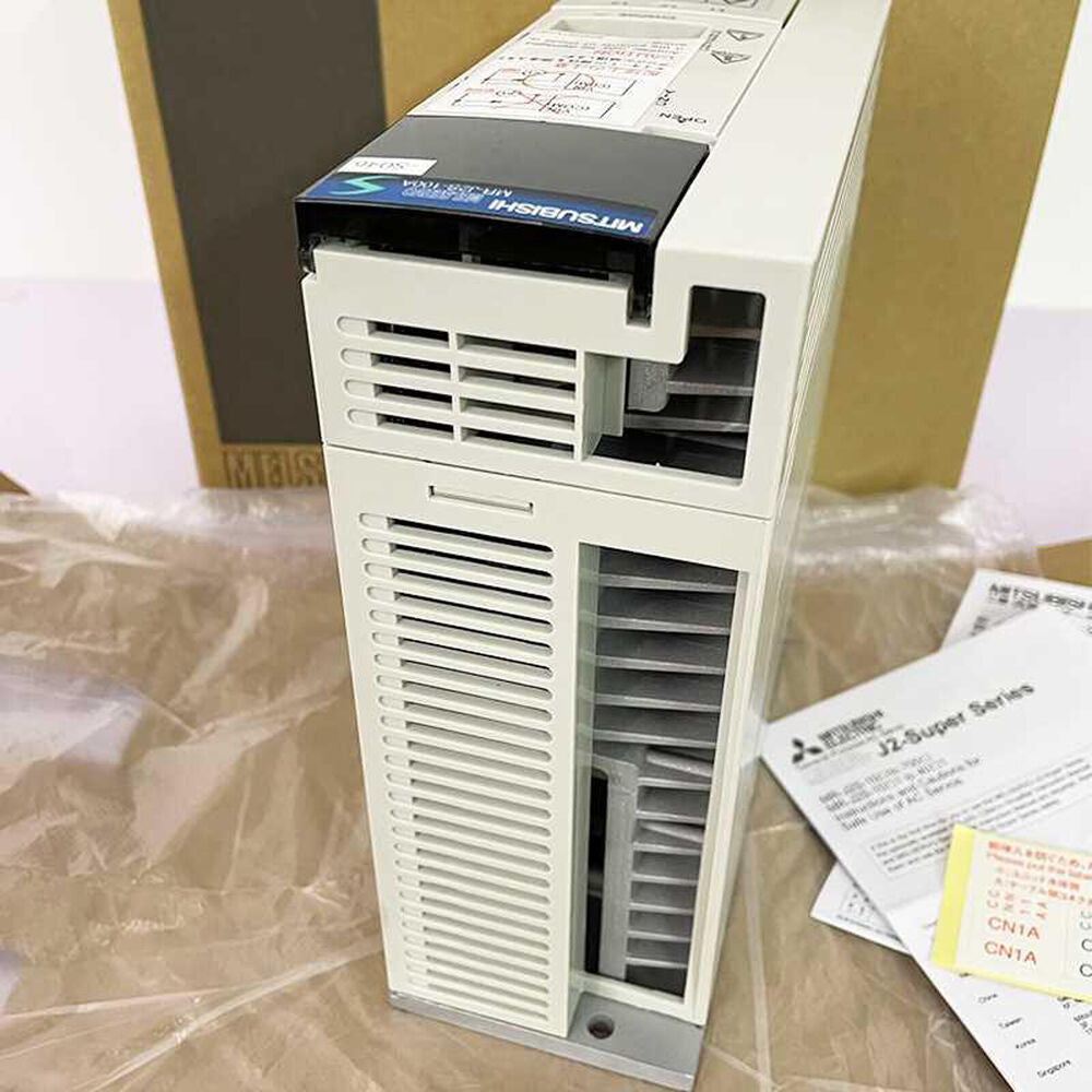 Mitsubishi MR-J2S-100A Servo Drive product shot, high angle, in box.