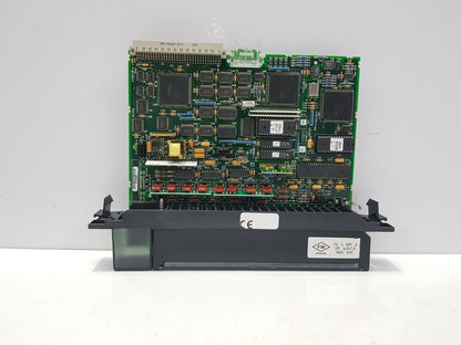 FANUC IC697ALG230 F Analog Input Module PLC component, green circuit board with black enclosure, CL. I DIV. 2 approved