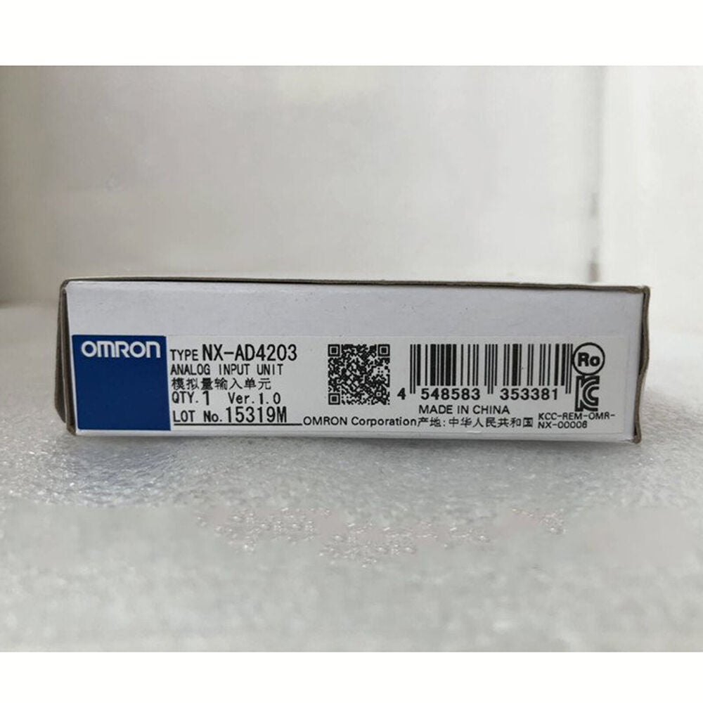Omron NX-AD4203 Analog Input Unit in box. New industrial automation part for sale.