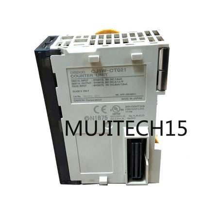 Omron CJ1W-CT021 PLC Counter Unit, industrial automation component, MUJITECH15, Made in Japan.