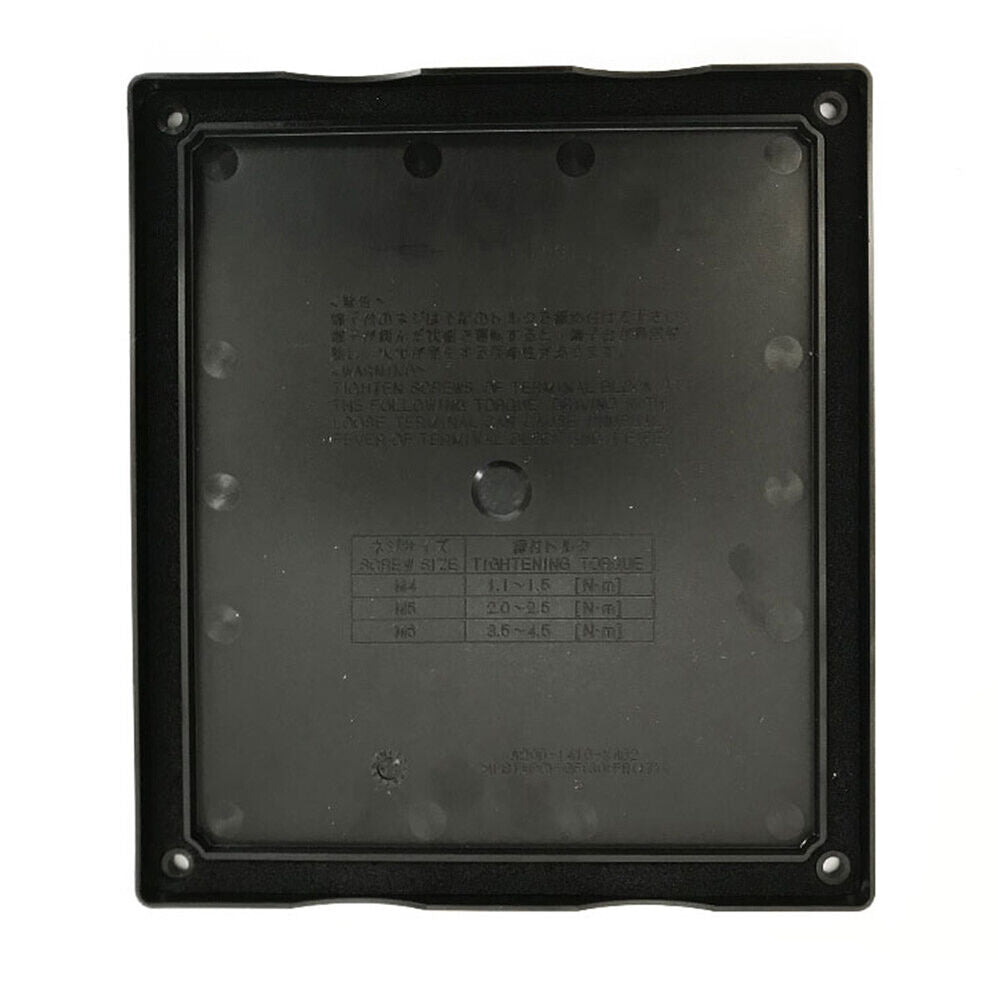 FANUC Motor Junction Box Terminal Cover with Torque Specifications, Black Plastic