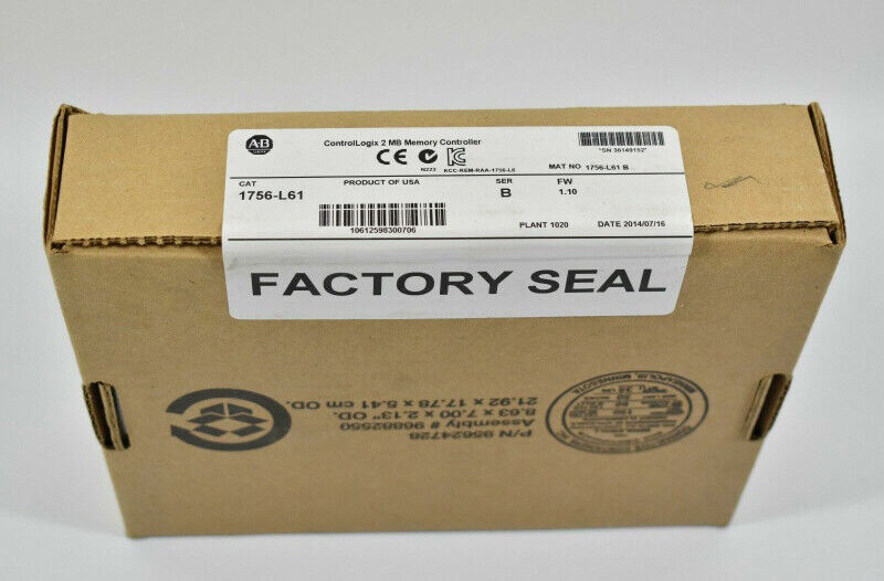 New Factory Sealed AB 1756-L61 SER B ControlLogix 2MB Memory Controller ！