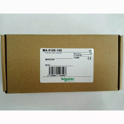 Schneider Electric MA-0186-100 Industrial Automation Part. Box with product details, Modicon splitter.