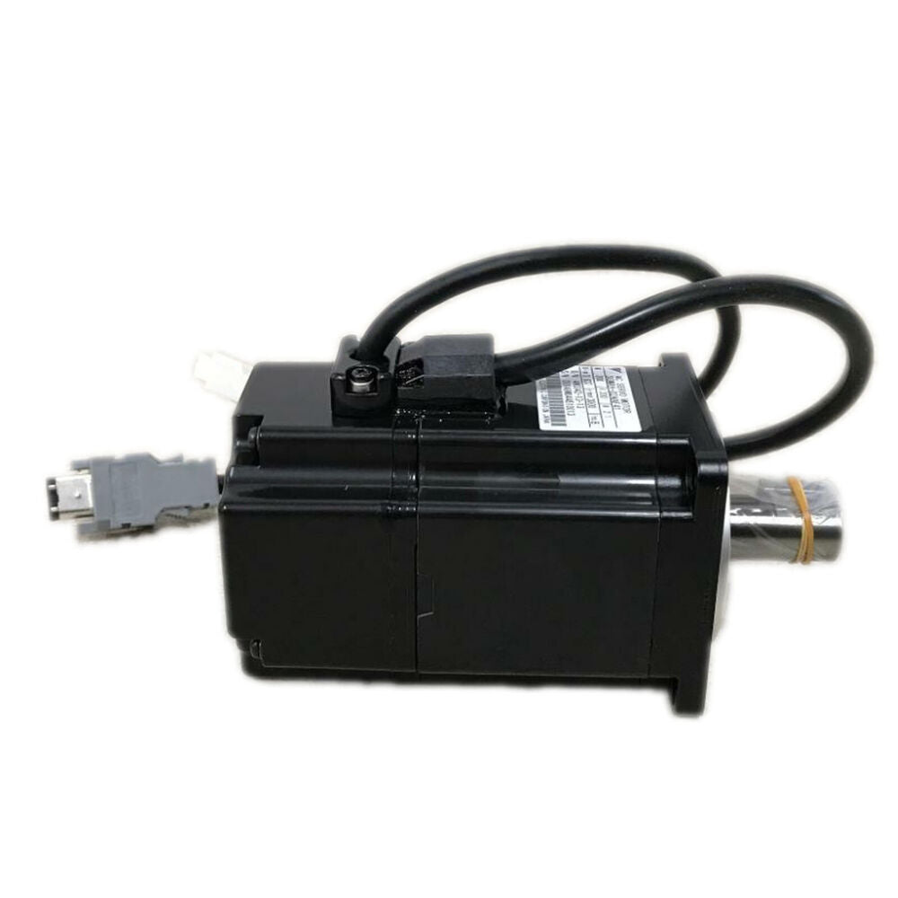 Yaskawa SGMAH-02AAF41 Servo Motor, black industrial automation part with cables and connectors.