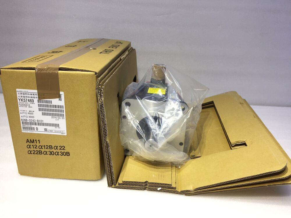 FANUC A06B-0243-B101 Servo Motor in box, industrial automation spare part.