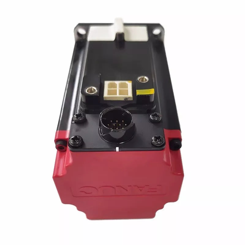 FANUC A06B-2116-B203 Servo Motor, industrial automation part with red casing and black accents