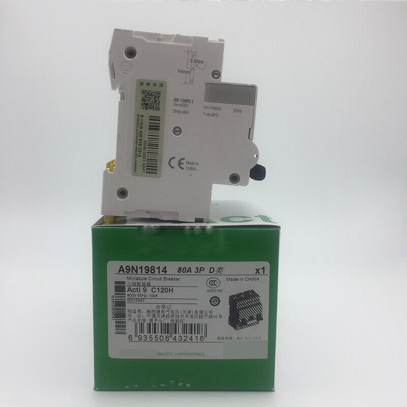Schneider Electric A9N19814 Miniature Circuit Breaker, 80A 3P, industrial automation part