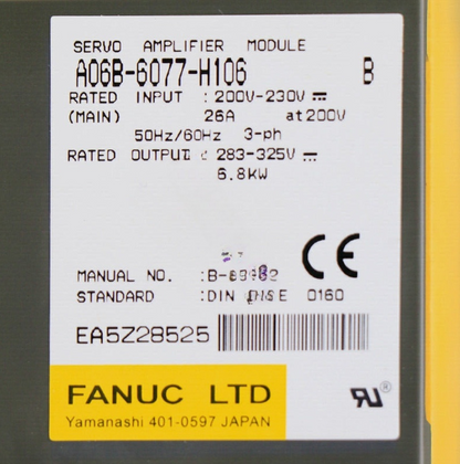 NEW Unopened FANUC A06B-6077-H106 Servo Drive A06B6077H106