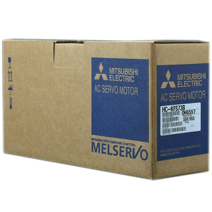 Mitsubishi HC-KFS73B AC Servo Motor in box. New industrial automation part, MELSERVO brand.