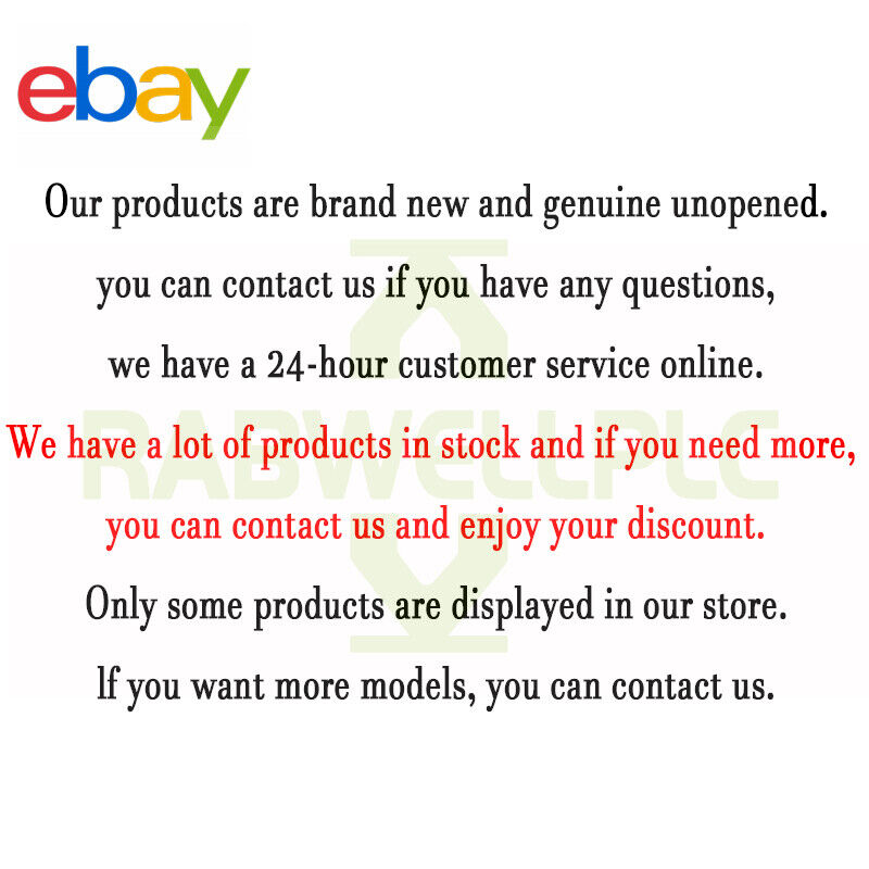 eBay store announcement: New products, customer service, and large inventory. Contact for more info and discount.