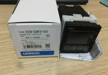 New Omron E5CN-Q2MTD-500 Temperature Controller in box. Multi-range temperature control, 24V AC/DC.