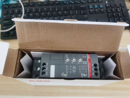 ABB PSR25-600-70 Soft Starter in Box. Industrial automation part with terminal connections and settings.