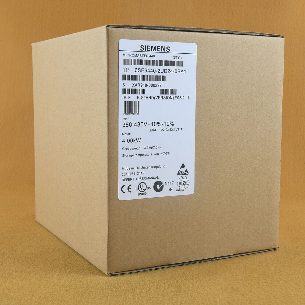 Siemens MICROMASTER 440 Frequency Inverter Box 6SE6440-2UD24-0BA1 4.0kW, Industrial Automation Part