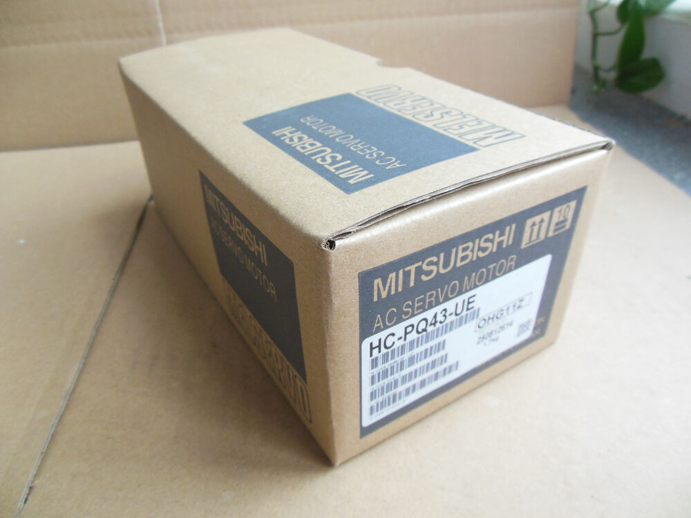 Mitsubishi HC-PQ43-UE AC Servo Motor box in brown cardboard packaging