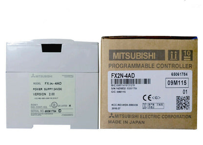 Mitsubishi FX2N-4AD Programmable Controller, new in box. Industrial PLC module.