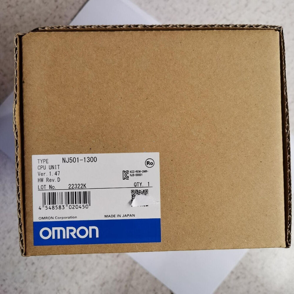 Omron NJ501-1300 PLC Module box, new CPU unit, industrial automation part, Made in Japan, qty 1
