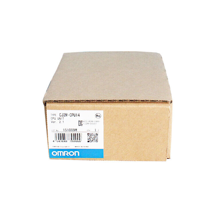 Omron CJ2M-CPU14 PLC CPU Unit in box, new industrial automation part.