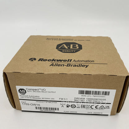 AB 1769-OW16 CompactLogix Relay Output Module New Factory Sealed 1769OW16 TX