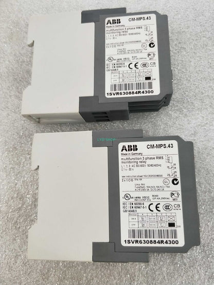 ABB CM-MPS.43 multifunction 3-phase RMS monitoring relay, PLC component, 1SVR630884R4300