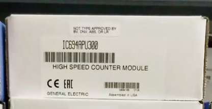 FANUC IC694APU300 High Speed Counter Module. General Electric industrial automation part in a white box. Made in USA.