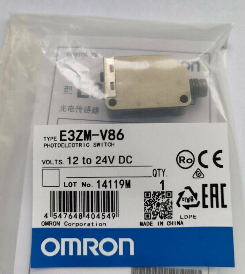 Omron E3ZM-V86 Photoelectric Switch, new, 12-24V DC, Made in China